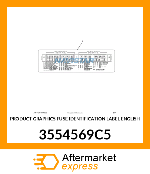 PRODUCT GRAPHICS FUSE IDENTIFICATION LABEL ENGLISH 3554569C5