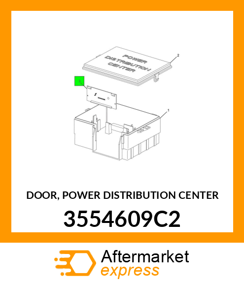 DOOR, POWER DISTRIBUTION CENTER 3554609C2