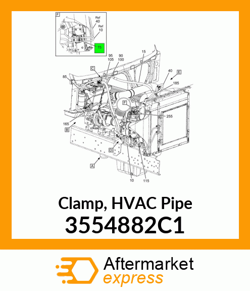 Clamp, HVAC Pipe 3554882C1