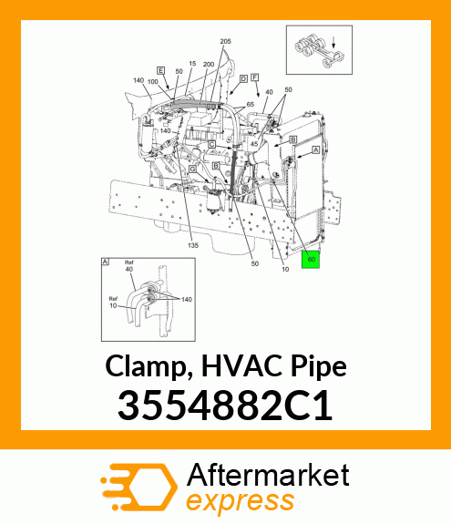 Clamp, HVAC Pipe 3554882C1