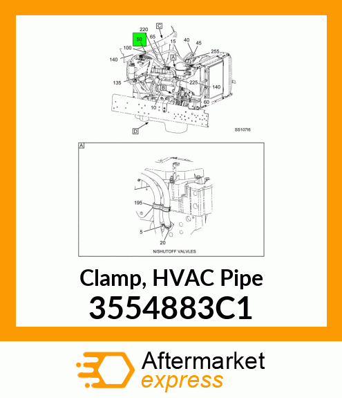 Clamp, HVAC Pipe 3554883C1