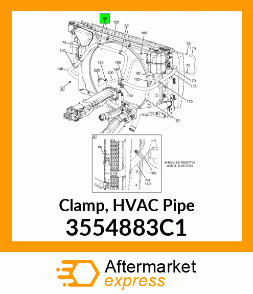 Clamp, HVAC Pipe 3554883C1