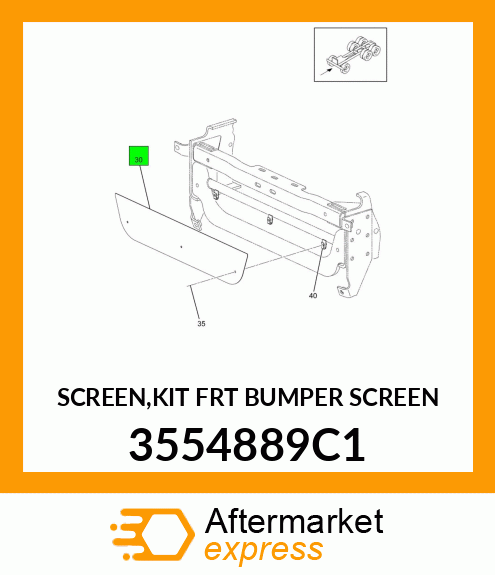 SCREEN,KIT FRT BUMPER SCREEN 3554889C1