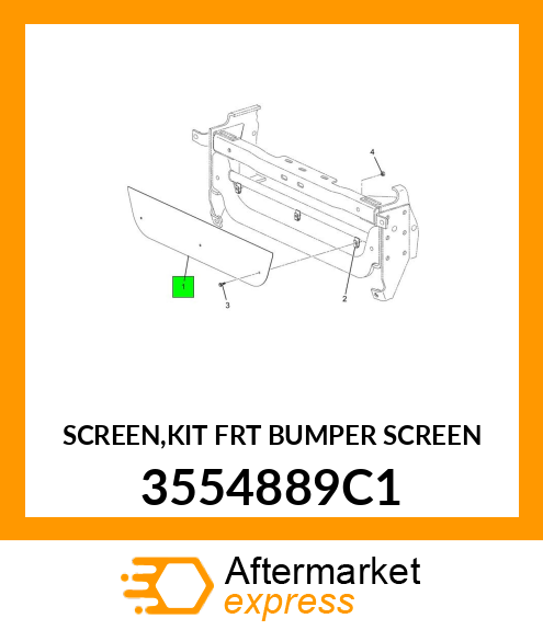 SCREEN,KIT FRT BUMPER SCREEN 3554889C1