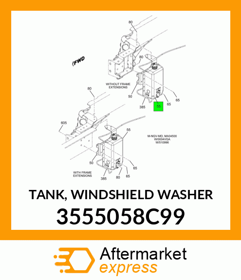 TANK, WINDSHIELD WASHER 3555058C99