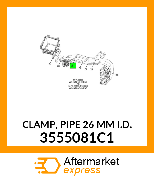 CLAMP, PIPE 26 MM I.D. 3555081C1