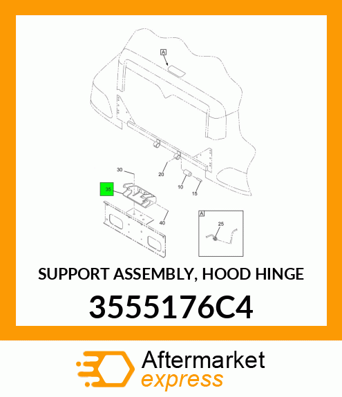 SUPPORT ASSEMBLY, HOOD HINGE 3555176C4