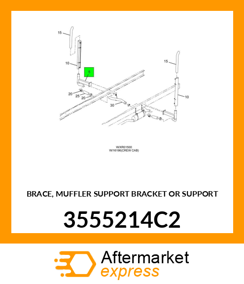 BRACE, MUFFLER SUPPORT BRACKET OR SUPPORT 3555214C2