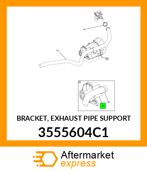 BRACKET, EXHAUST PIPE SUPPORT 3555604C1