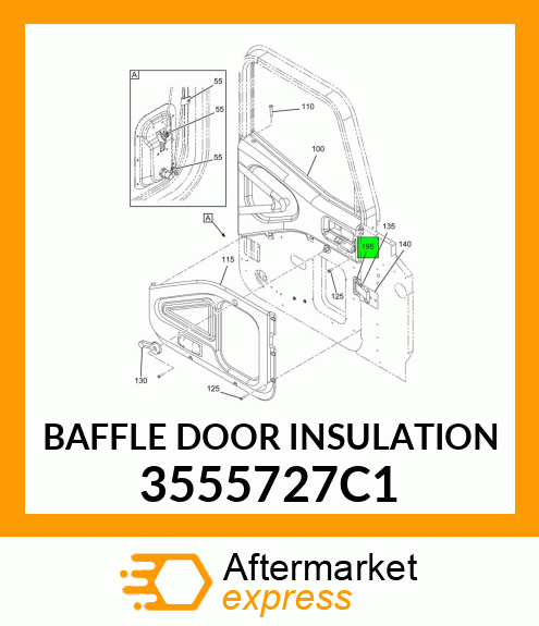 BAFFLE DOOR INSULATION 3555727C1