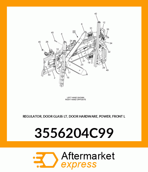 REGULATOR, DOOR GLASS LT, DOOR HARDWARE, POWER, FRONT L 3556204C99
