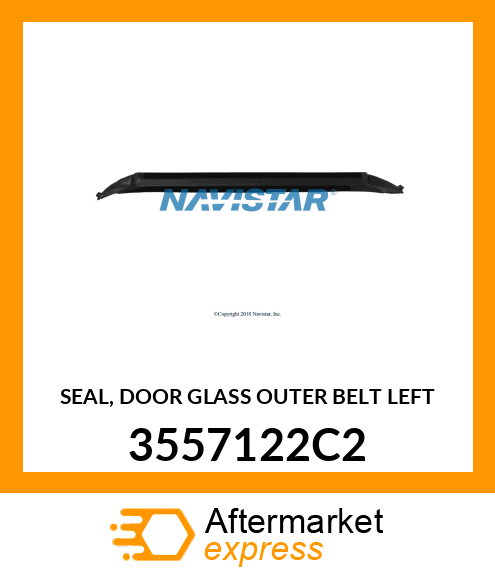 SEAL, DOOR GLASS OUTER BELT LEFT 3557122C2