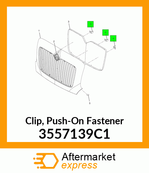 Clip, Push-On Fastener 3557139C1