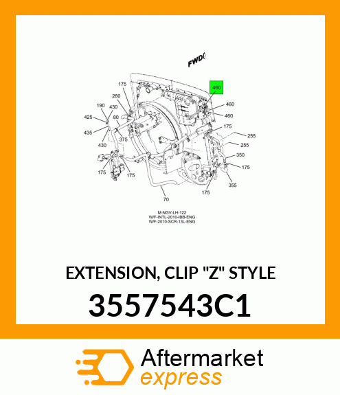 EXTENSION, CLIP "Z" STYLE 3557543C1