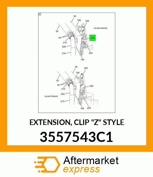 EXTENSION, CLIP "Z" STYLE 3557543C1