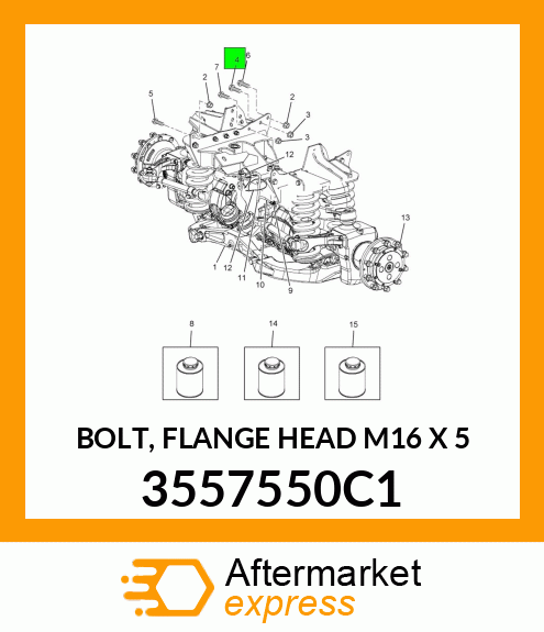 BOLT, FLANGE HEAD M16 X 5 3557550C1