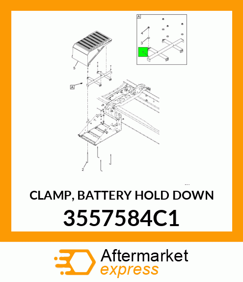 CLAMP, BATTERY HOLD DOWN 3557584C1