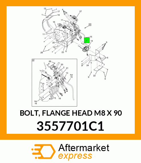 BOLT, FLANGE HEAD M8 X 90 3557701C1