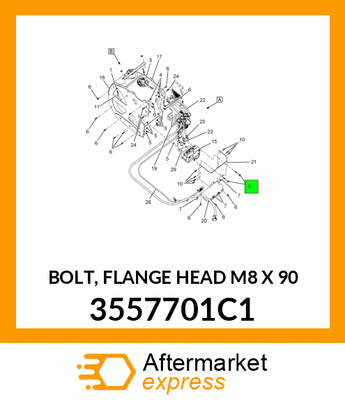 BOLT, FLANGE HEAD M8 X 90 3557701C1