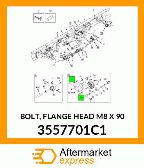 BOLT, FLANGE HEAD M8 X 90 3557701C1