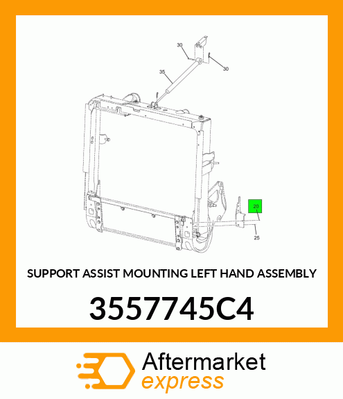 SUPPORT ASSIST MOUNTING LEFT HAND ASSEMBLY 3557745C4