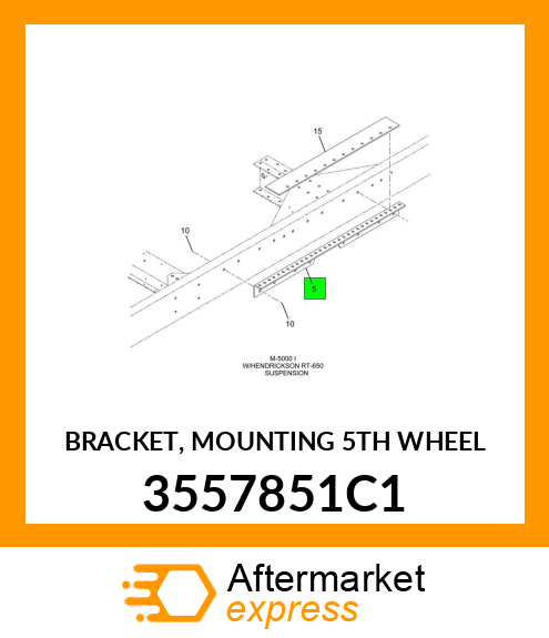 BRACKET, MOUNTING 5TH WHEEL 3557851C1