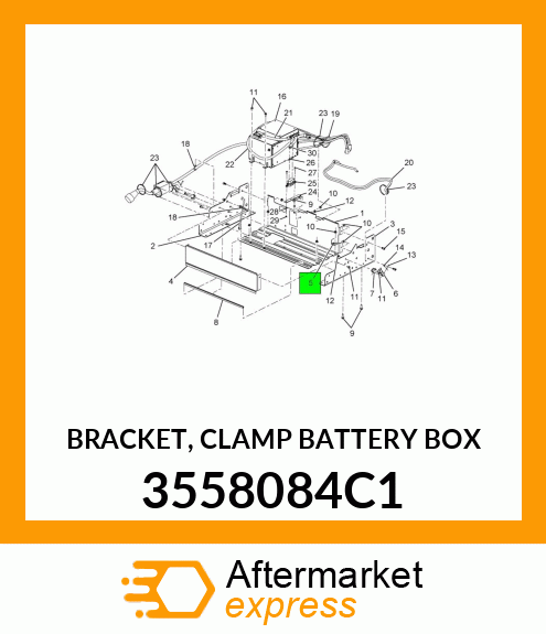 BRACKET, CLAMP BATTERY BOX 3558084C1