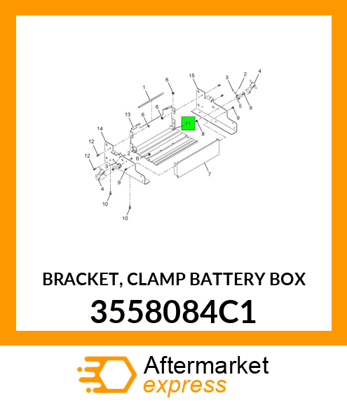 BRACKET, CLAMP BATTERY BOX 3558084C1
