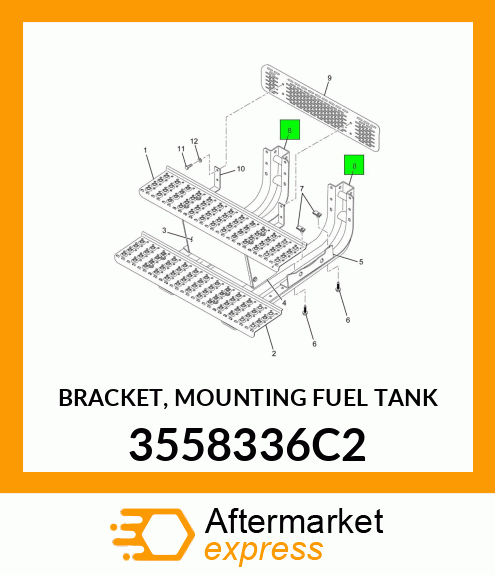 BRACKET, MOUNTING FUEL TANK 3558336C2