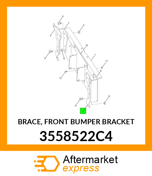 BRACE, FRONT BUMPER BRACKET 3558522C4