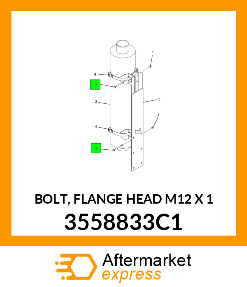 BOLT, FLANGE HEAD M12 X 1 3558833C1