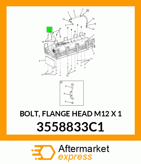 BOLT, FLANGE HEAD M12 X 1 3558833C1