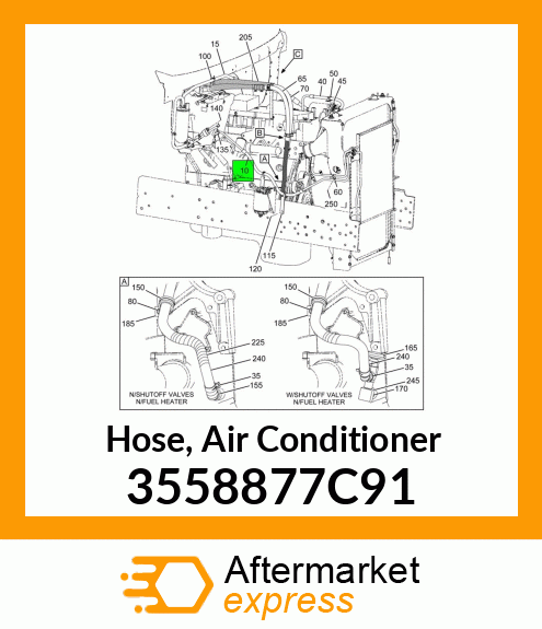 Hose, Air Conditioner 3558877C91