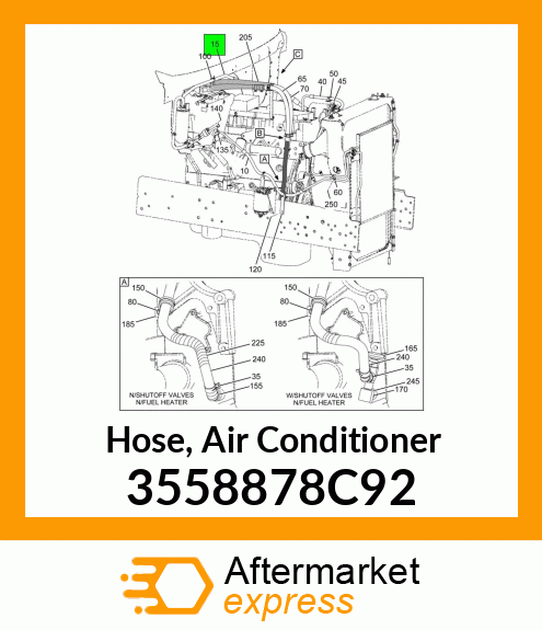 Hose, Air Conditioner 3558878C92