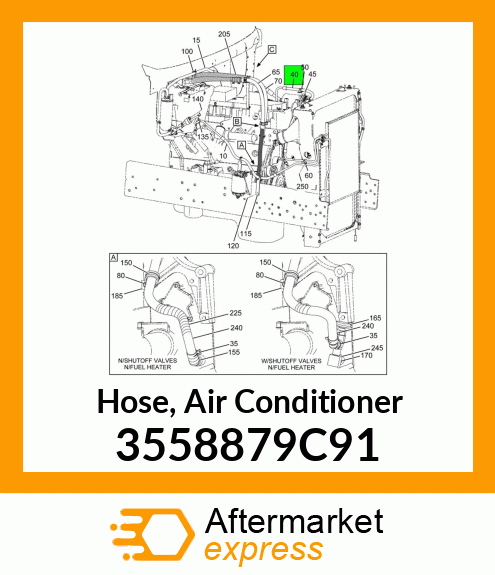 Hose, Air Conditioner 3558879C91
