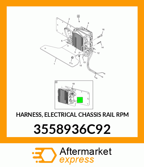 HARNESS, ELECTRICAL CHASSIS RAIL RPM 3558936C92