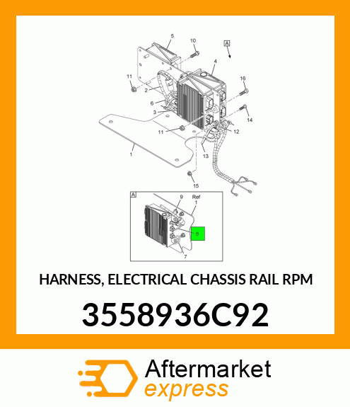 HARNESS, ELECTRICAL CHASSIS RAIL RPM 3558936C92