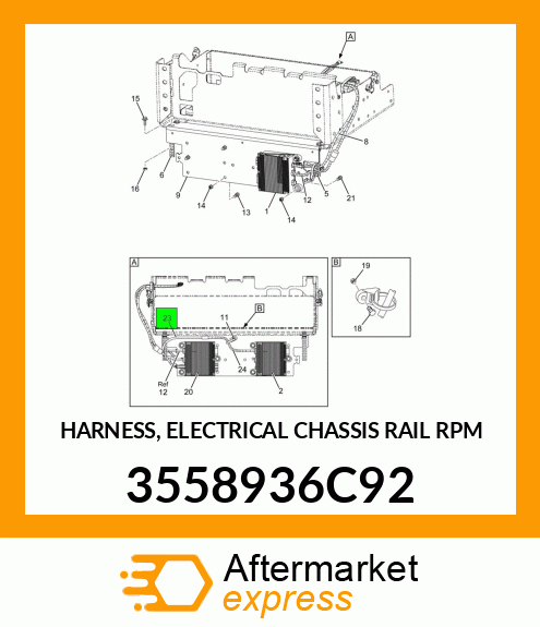 HARNESS, ELECTRICAL CHASSIS RAIL RPM 3558936C92