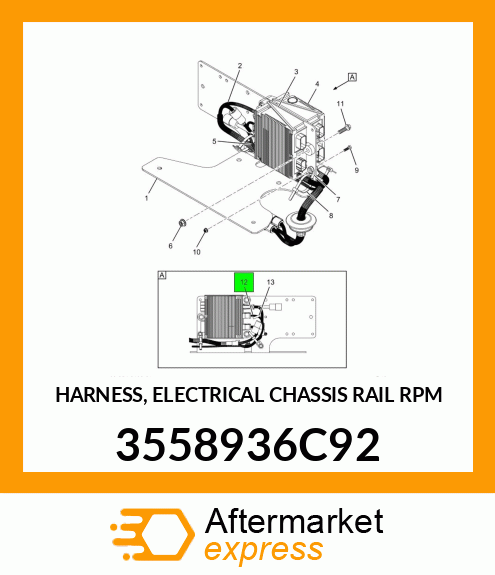 HARNESS, ELECTRICAL CHASSIS RAIL RPM 3558936C92