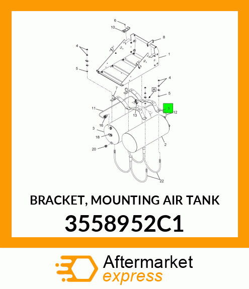 BRACKET, MOUNTING AIR TANK 3558952C1