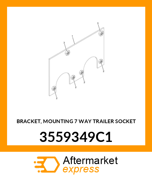 BRACKET, MOUNTING 7 WAY TRAILER SOCKET 3559349C1