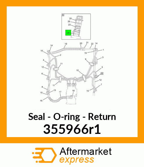 Seal - O-ring - Return 355966r1