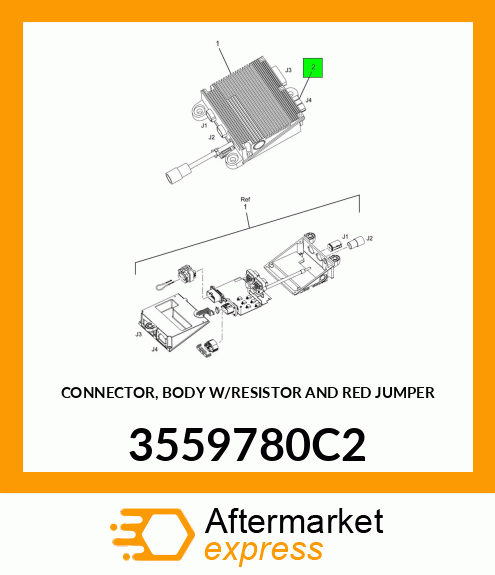 CONNECTOR, BODY W/RESISTOR AND RED JUMPER 3559780C2
