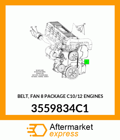 BELT, FAN 8 PACKAGE C10/12 ENGINES 3559834C1