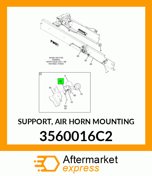 SUPPORT, AIR HORN MOUNTING 3560016C2