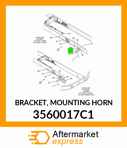 BRACKET, MOUNTING HORN 3560017C1