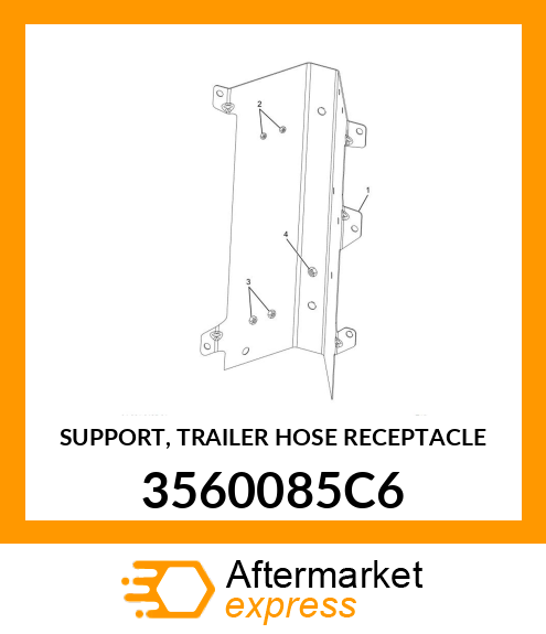 SUPPORT, TRAILER HOSE RECEPTACLE 3560085C6