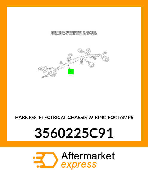 HARNESS, ELECTRICAL CHASSIS WIRING FOGLAMPS 3560225C91