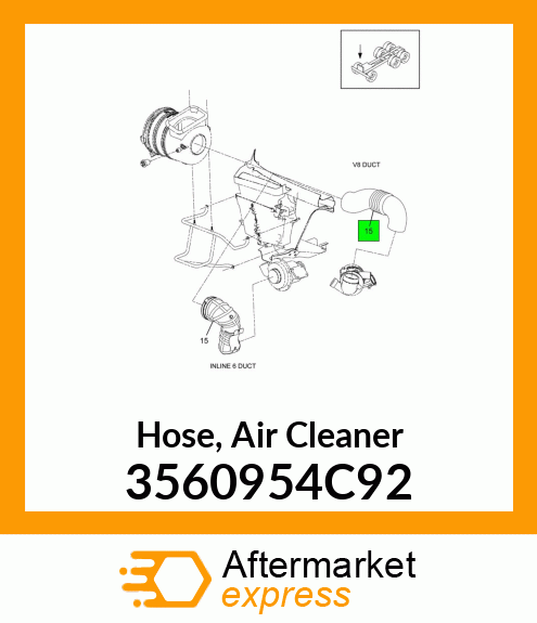 Hose, Air Cleaner 3560954C92