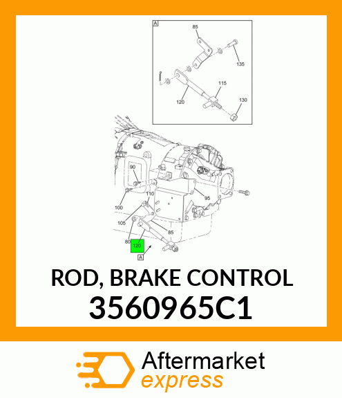 ROD, BRAKE CONTROL 3560965C1